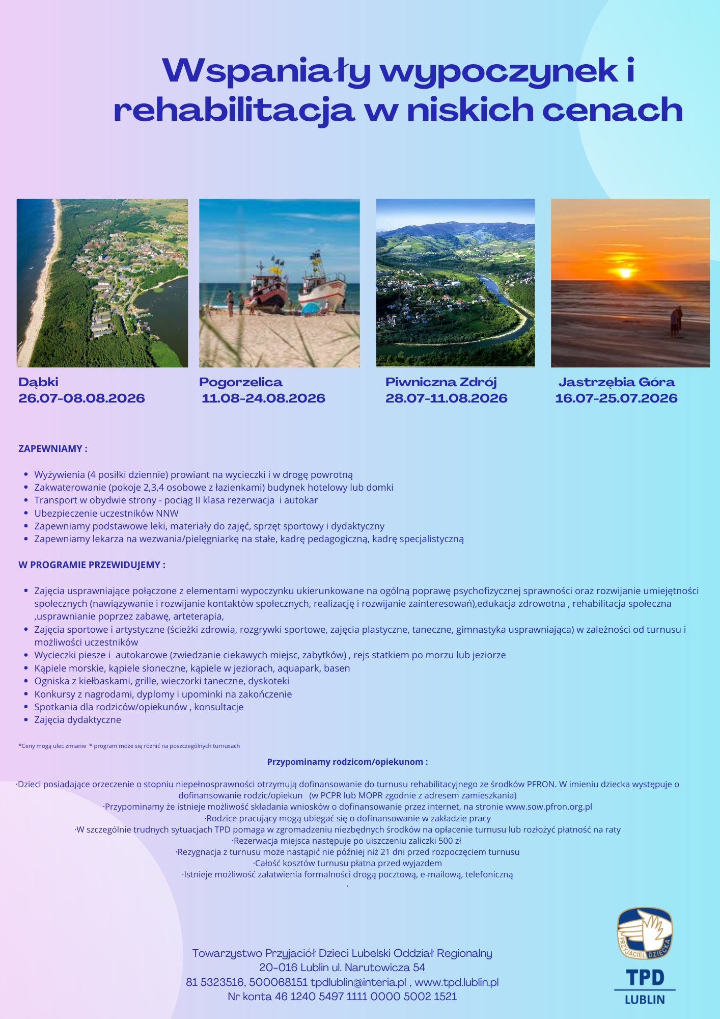 Turnusy rehabilitacyjne 2026