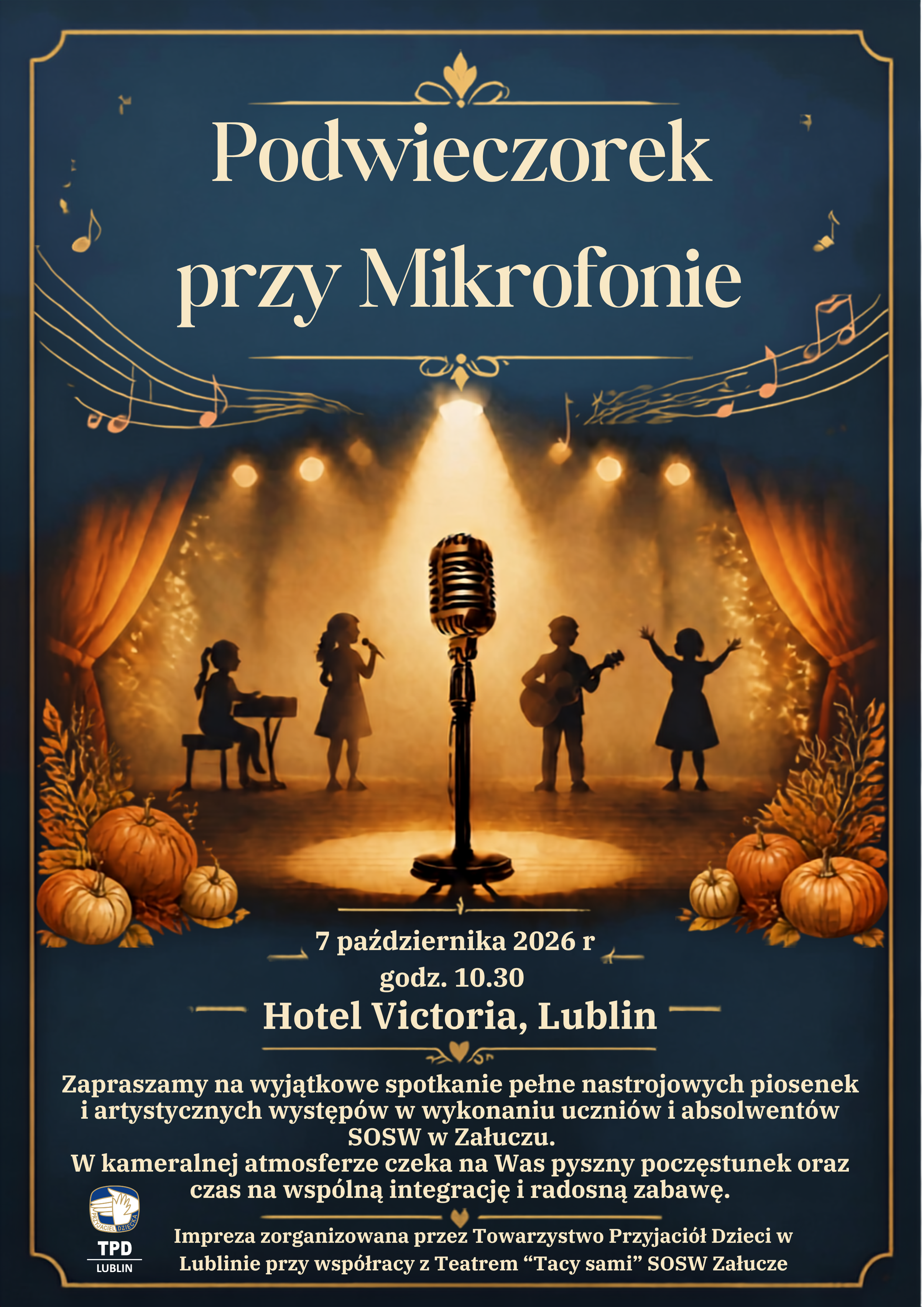 Podwieczorek przy mikrofonie.